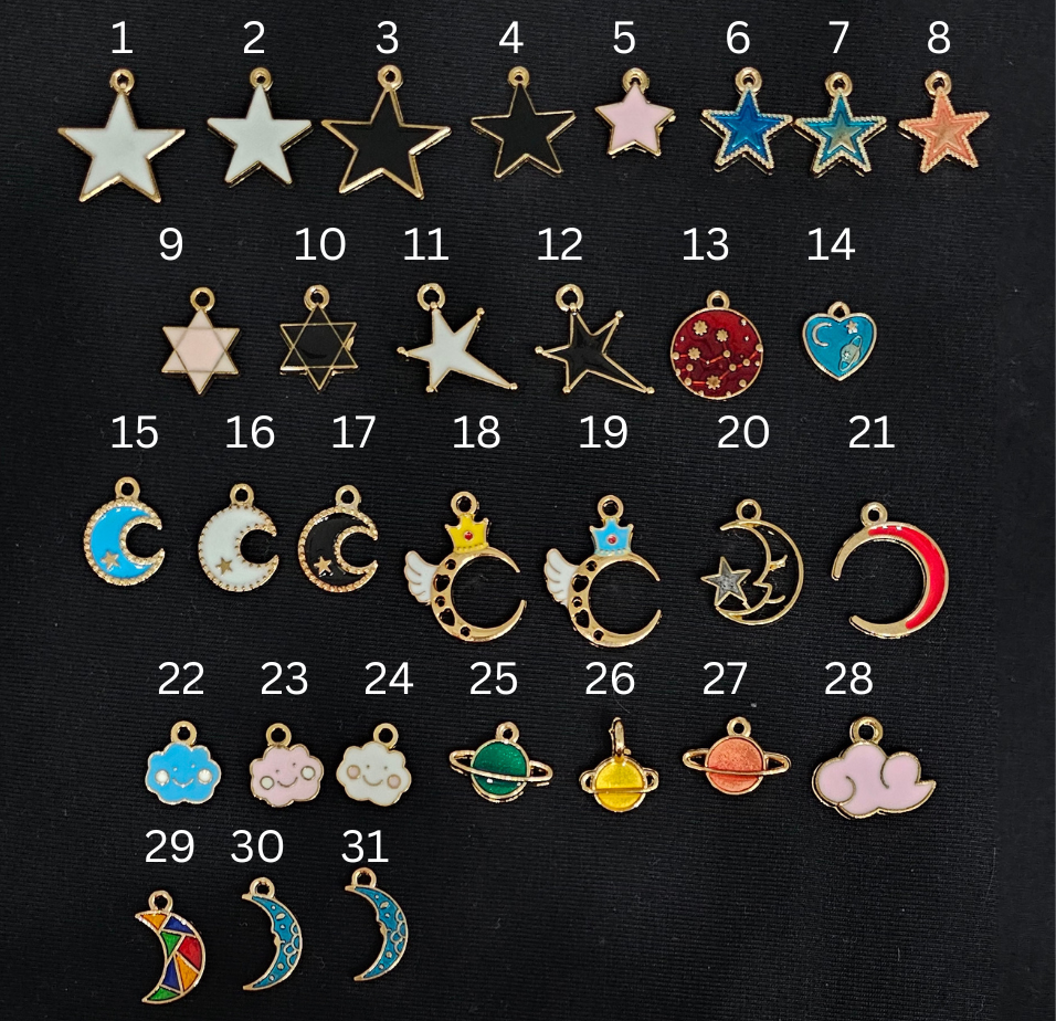 Stars and Moon Charms